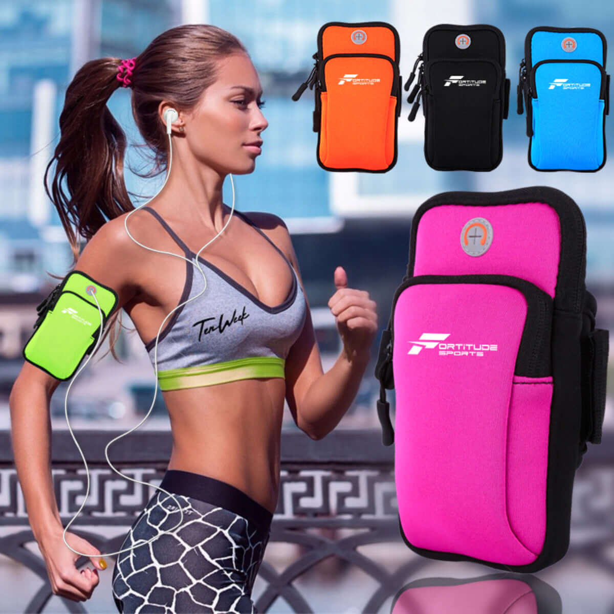 Fortitude Sports Arm Phone Holder In Use