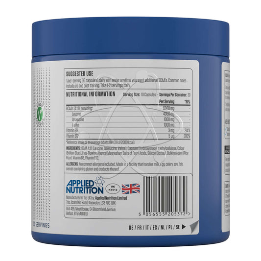 Applied Nutrition BCAA 6K Nutrition Facts