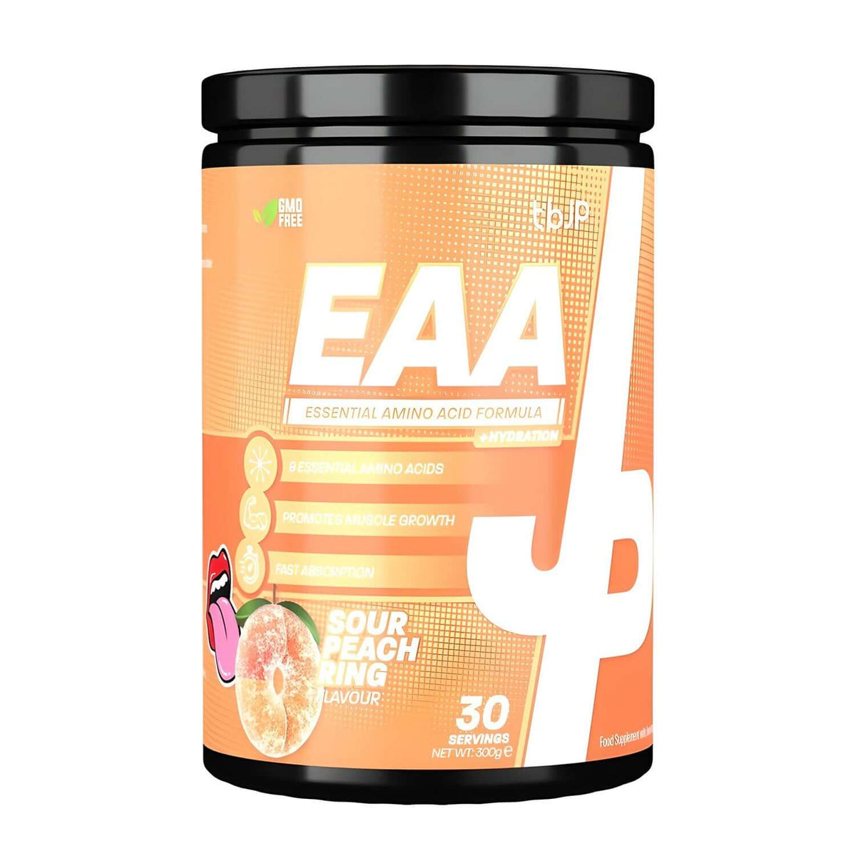 Trained By JP EAA+ Hydration Size: 30 Svgs Flavour: Sour Peach Ring