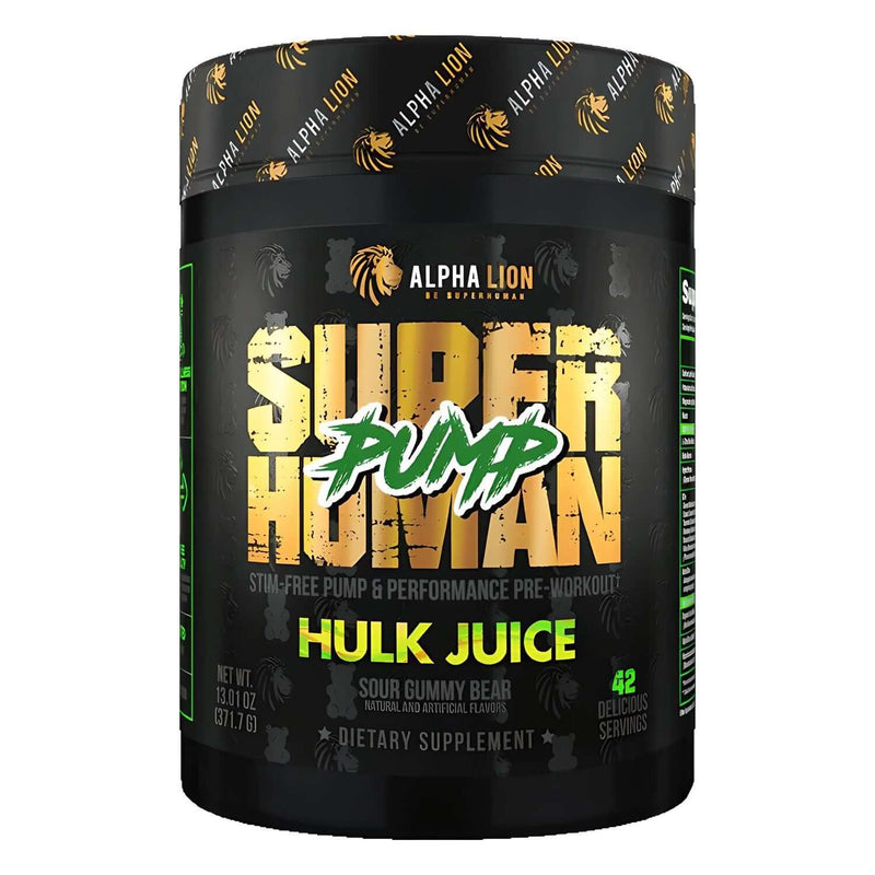 Alpha Lion SuperHuman Pump Size: 42 Servings Flavour: Hulk Juice