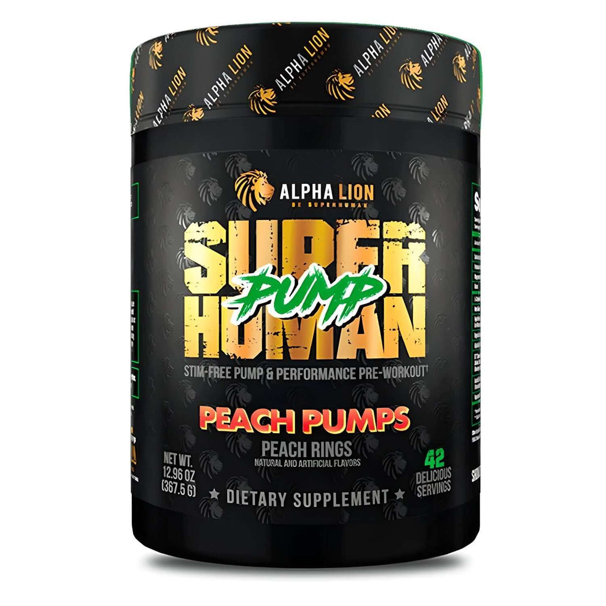 Alpha Lion SuperHuman Pump Size: 42 Servings Flavour: Peach Pumps
