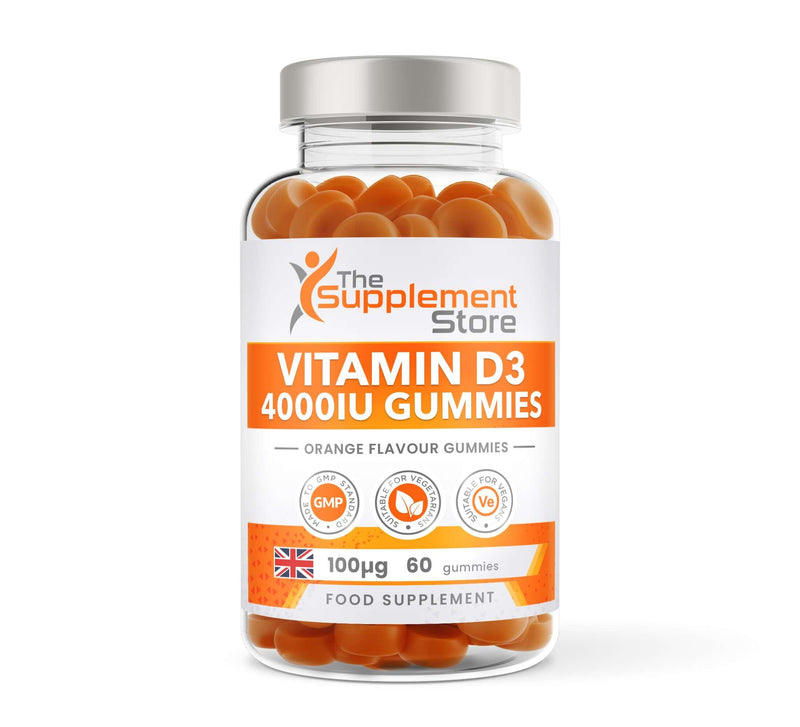 The Supplement Store Vitamin D3 4000iu Gummies Size: 60 Gummies Flavour: Orange