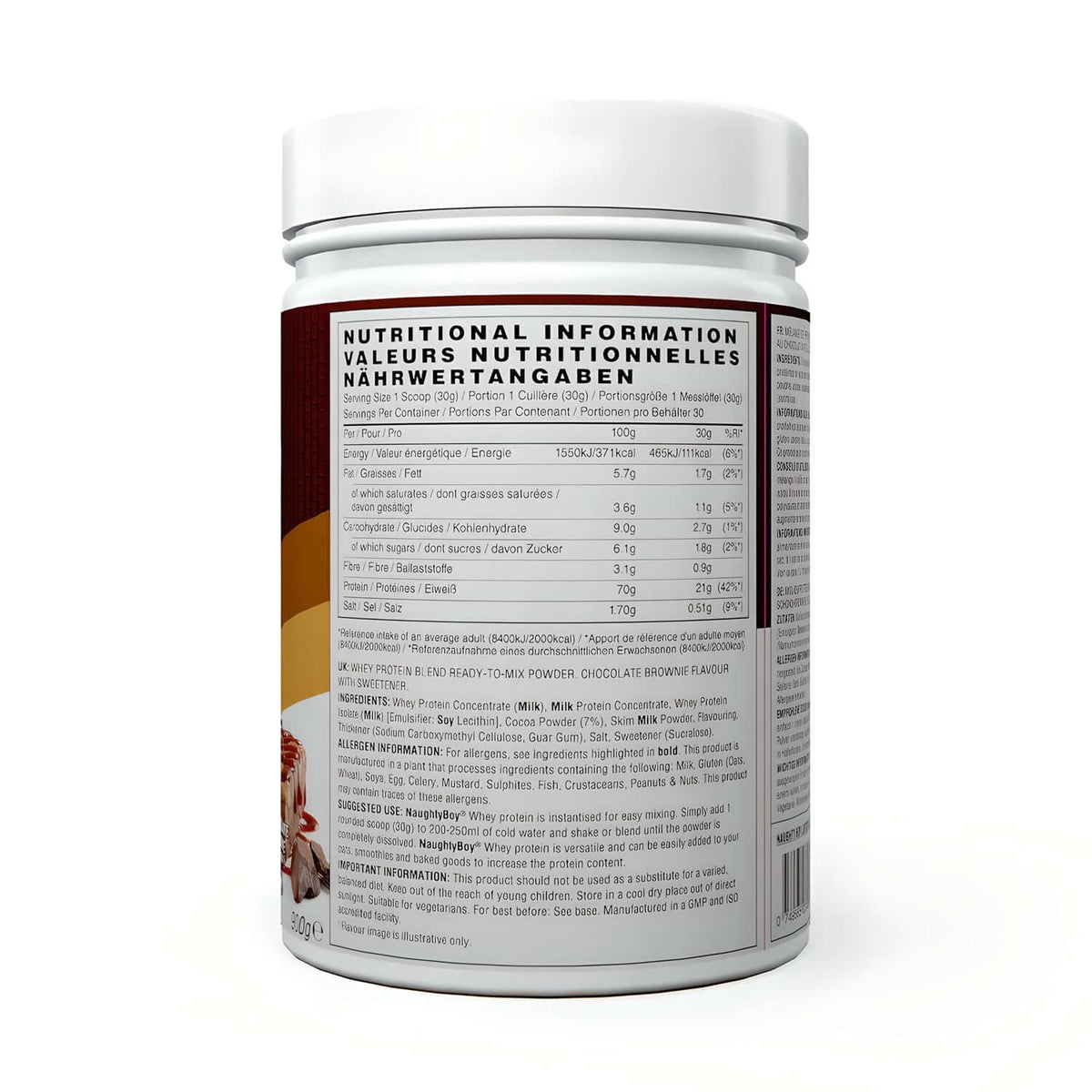 Naughty Boy Advanced Whey Protein Nutrition Facts