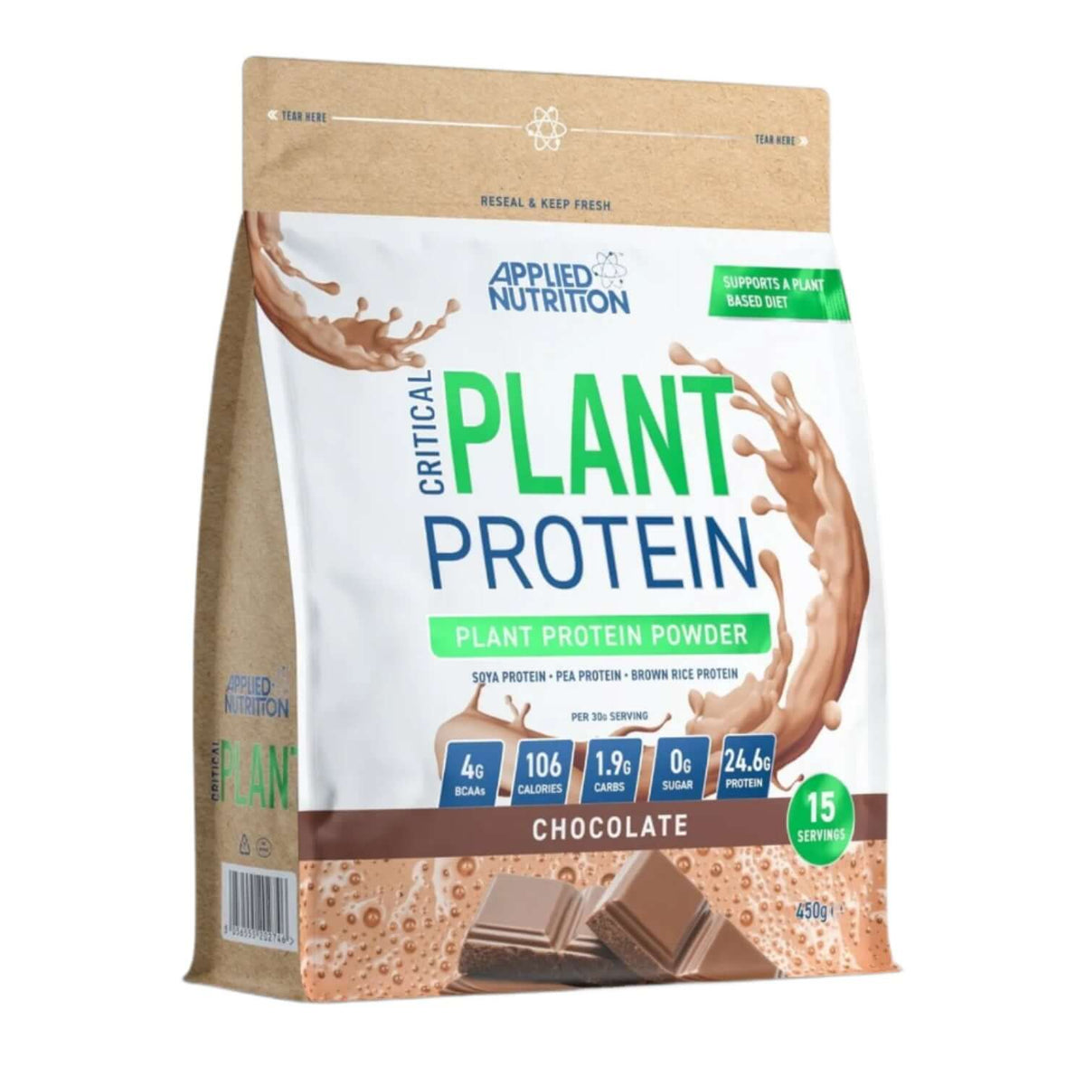 Applied Nutrition Critical Plant Size: 450g Flavour: Chocolate