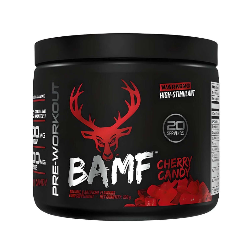 Bucked Up BAMF Size: 20 Svgs Flavour: Cherry Hard Candy