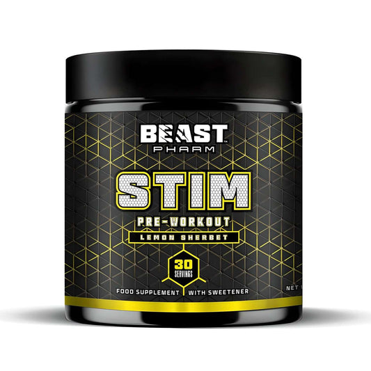 Beast Pharm Stim Pre-Workout Size: 30 Svgs Flavour: Lemon Sherbert