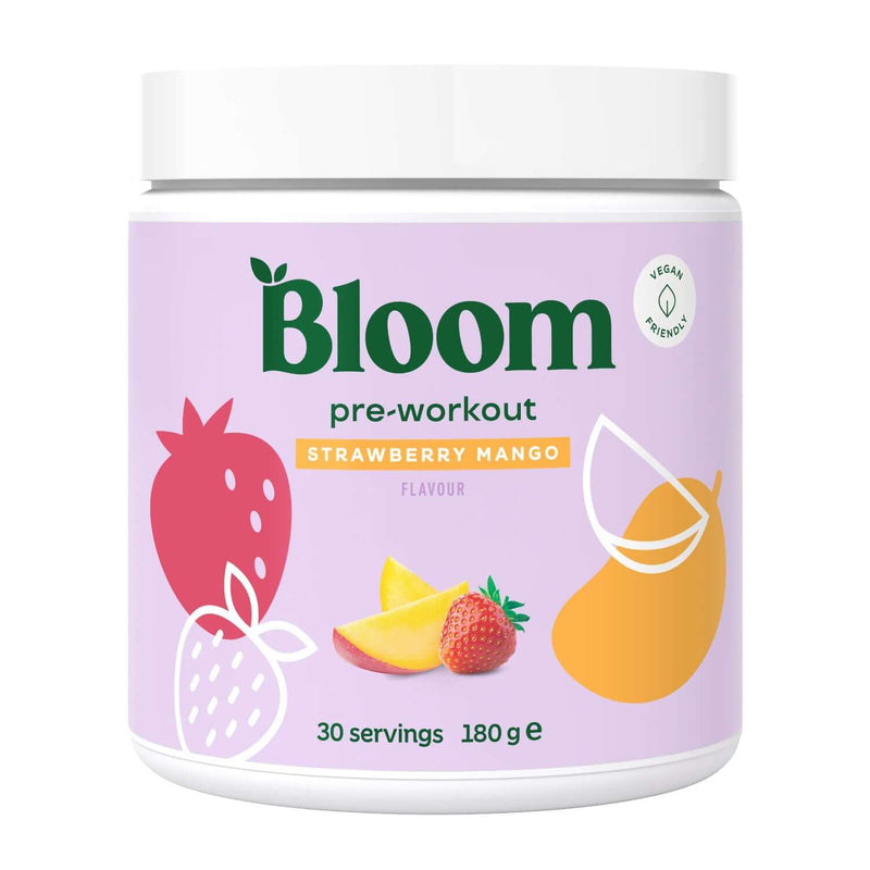 Bloom Pre-Workout Size: 30 Svgs Flavour: Strawberry Mango