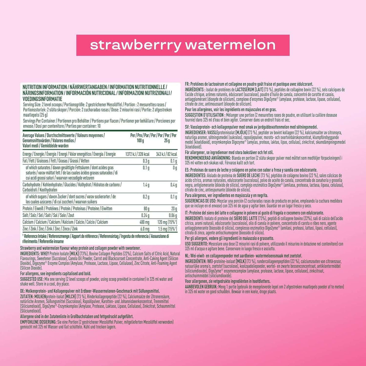 Bloom Clear Protein Nutrition Facts