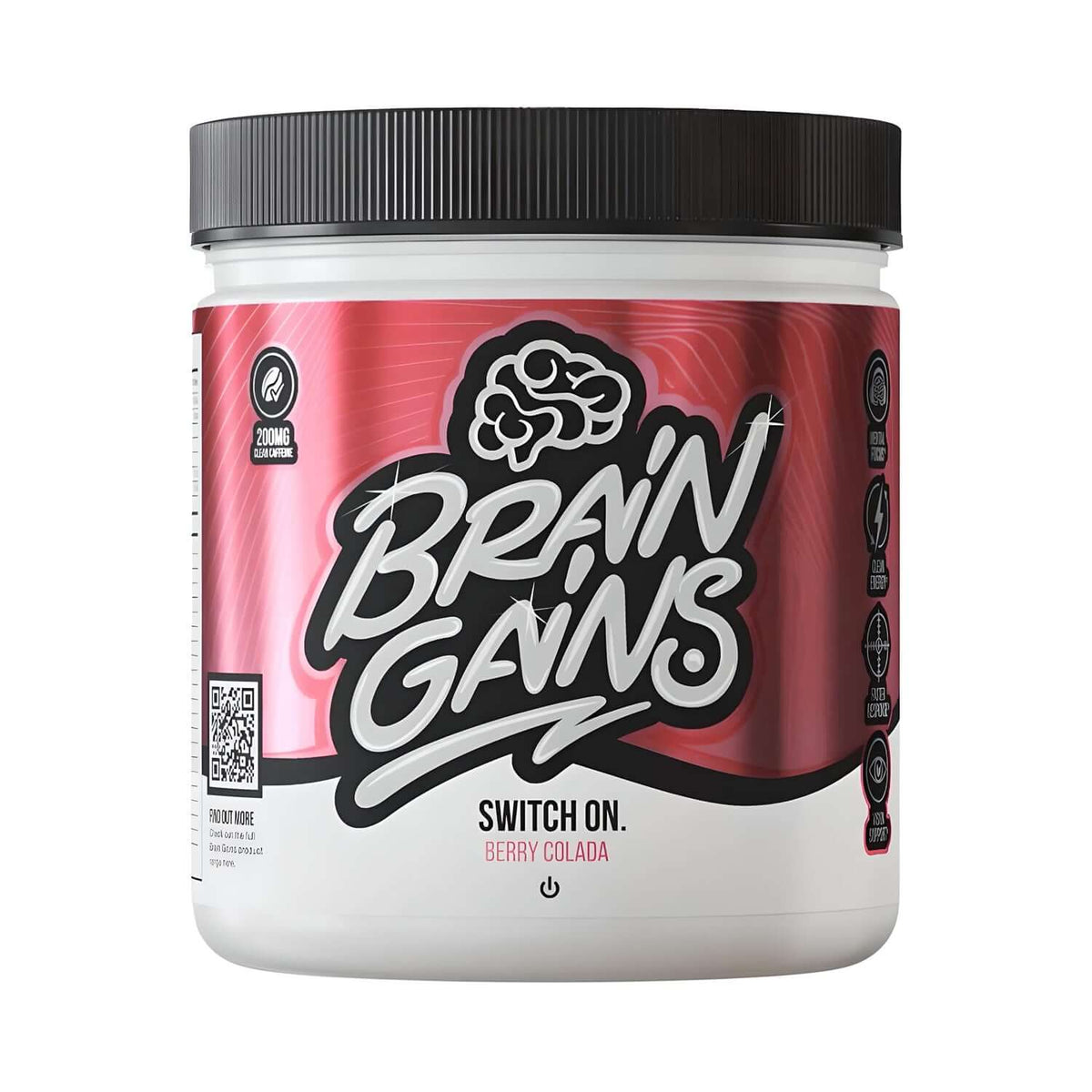 Brain Gains Switch On Size: 225g Flavour: Berry Colada