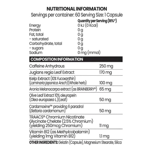 Chaos Crew Chaos Cutz Nutrition Facts