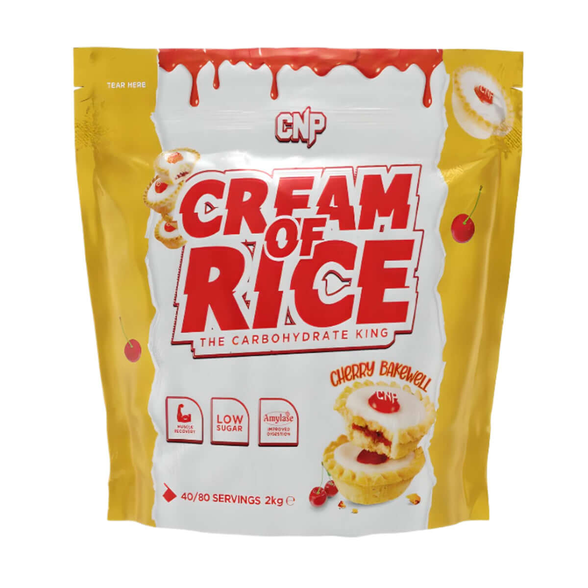 CNP Cream Of Rice Size: 2kg Flavour: Cherry Bakewell Old Version