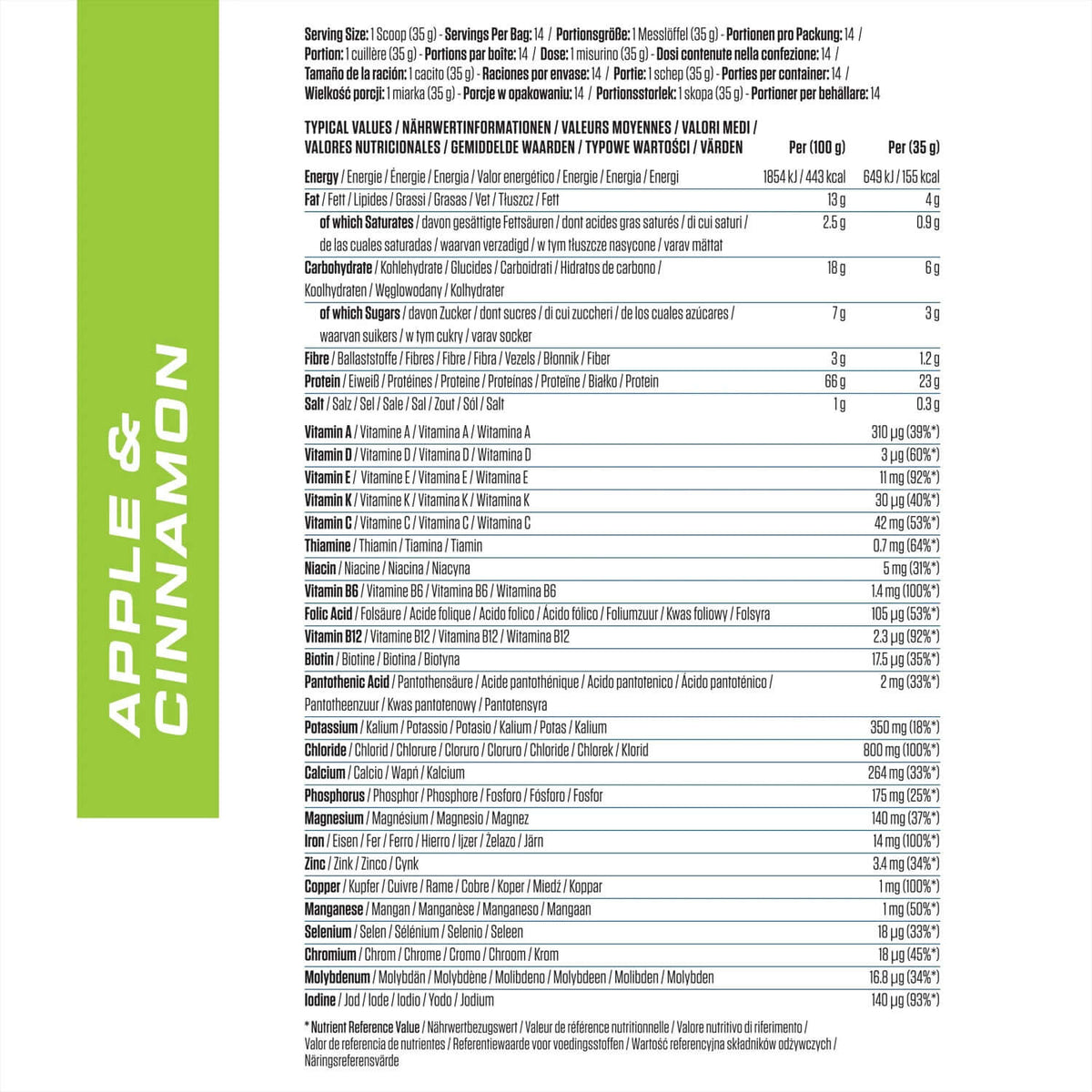 Applied Nutrition Complete Breakfast Protein Smoothie Nutrition Facts