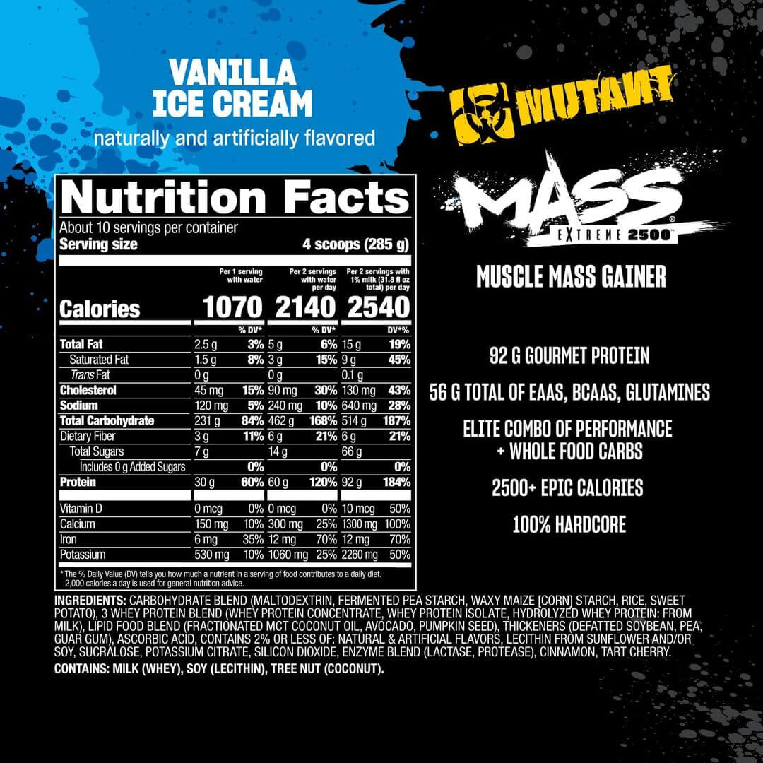 Mutant Mass Extreme 2500 Size: 2.72kg Flavour: Cookies & Cream
