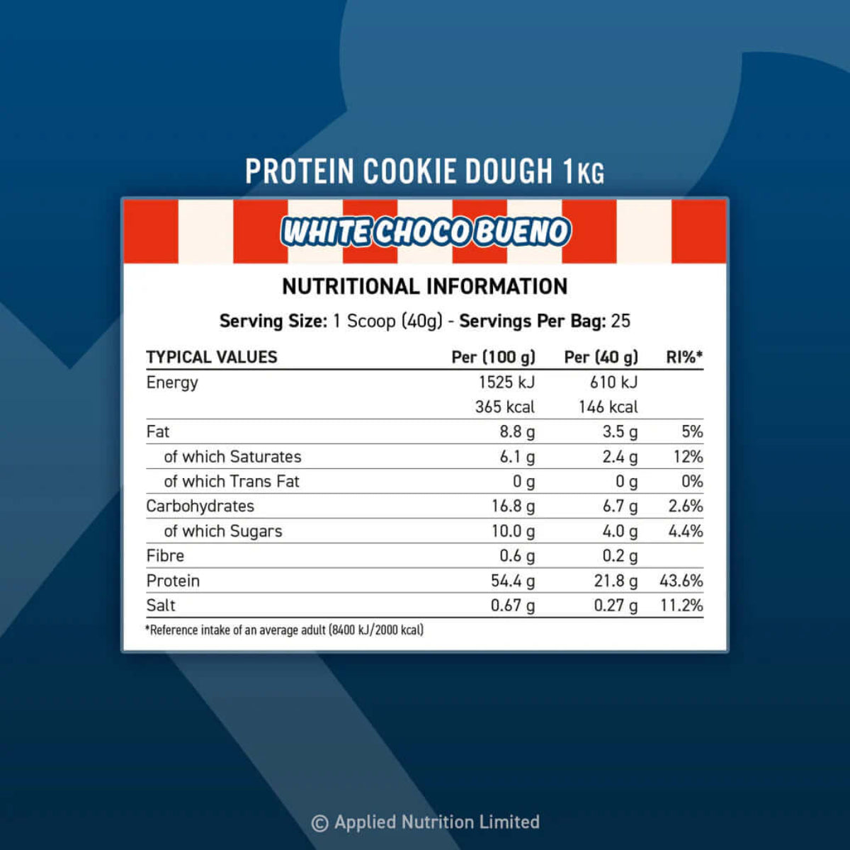 Applied Nutrition Protein Cookie Dough Nutrition Facts