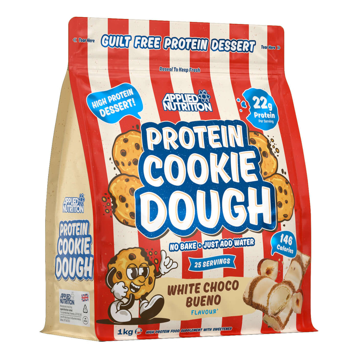 Applied Nutrition Protein Cookie Dough Size: 25 Svgs Flavour: White Choco Bueno