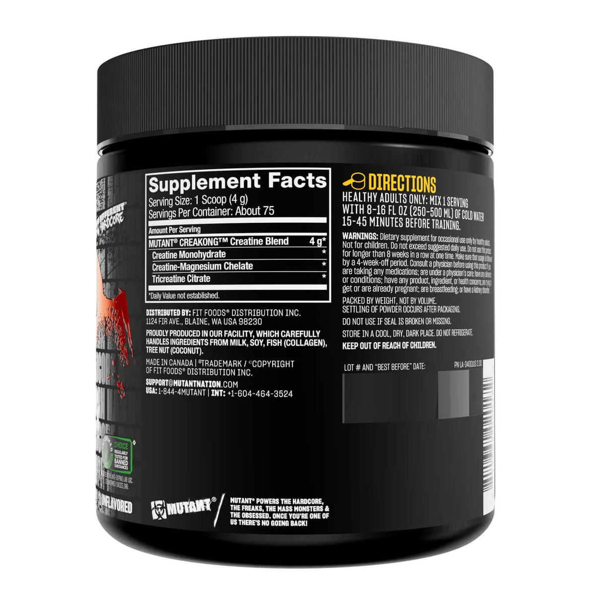 Mutant Creakong Creatine Size: 300g