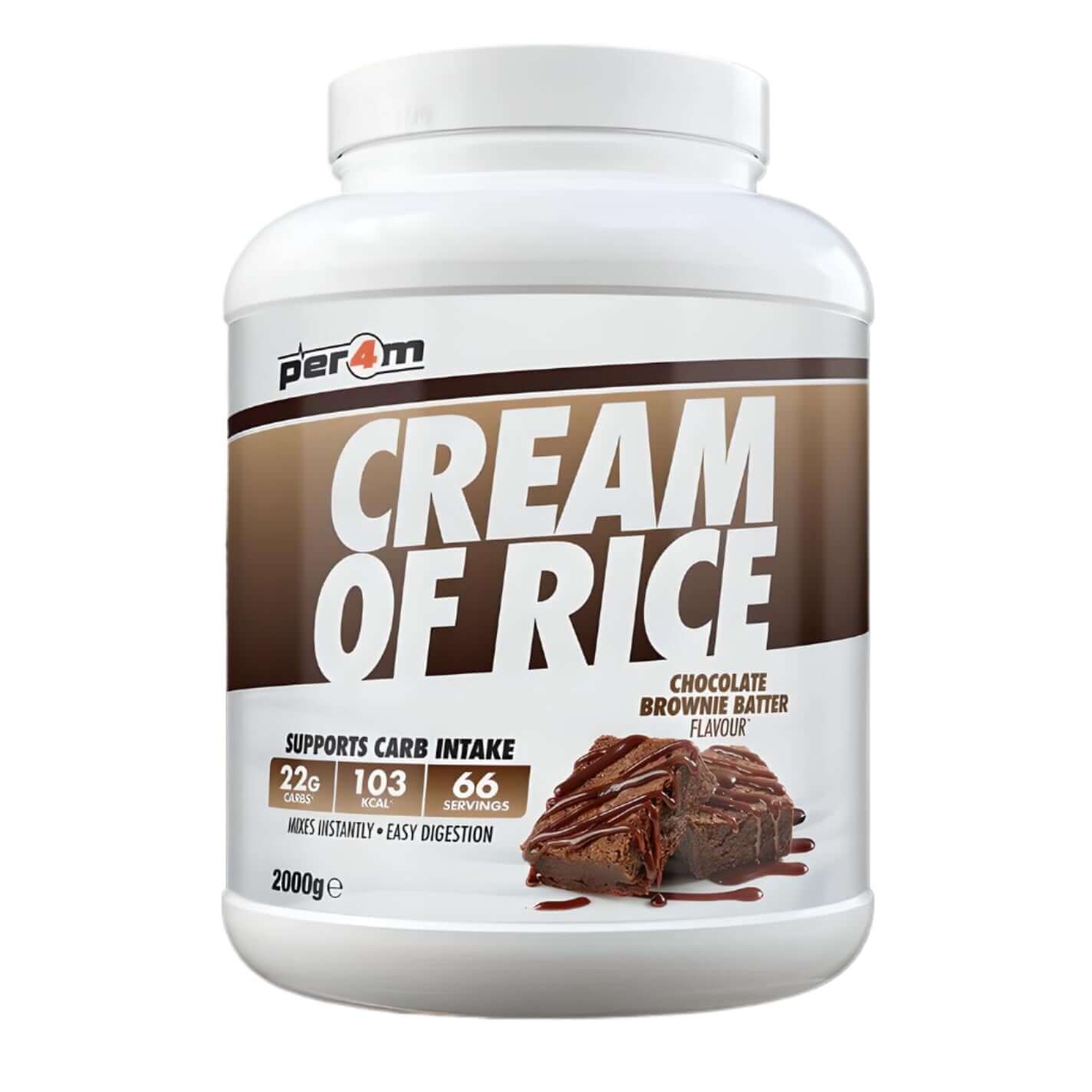 Per4m Cream Of Rice Size: 2kg Flavour: Chocolate Brownie Batter