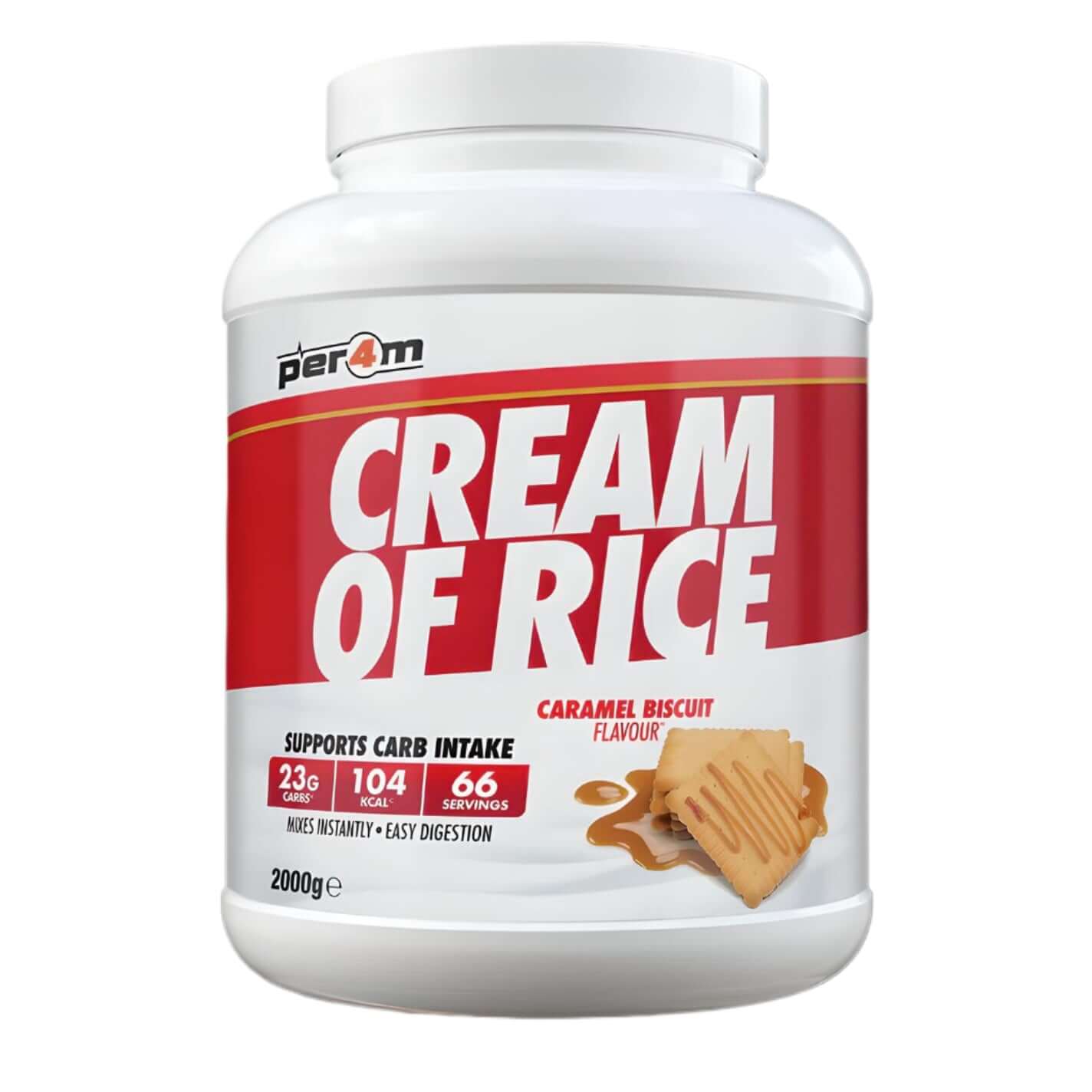 Per4m Cream Of Rice Size: 2kg Flavour: Caramel Biscuit