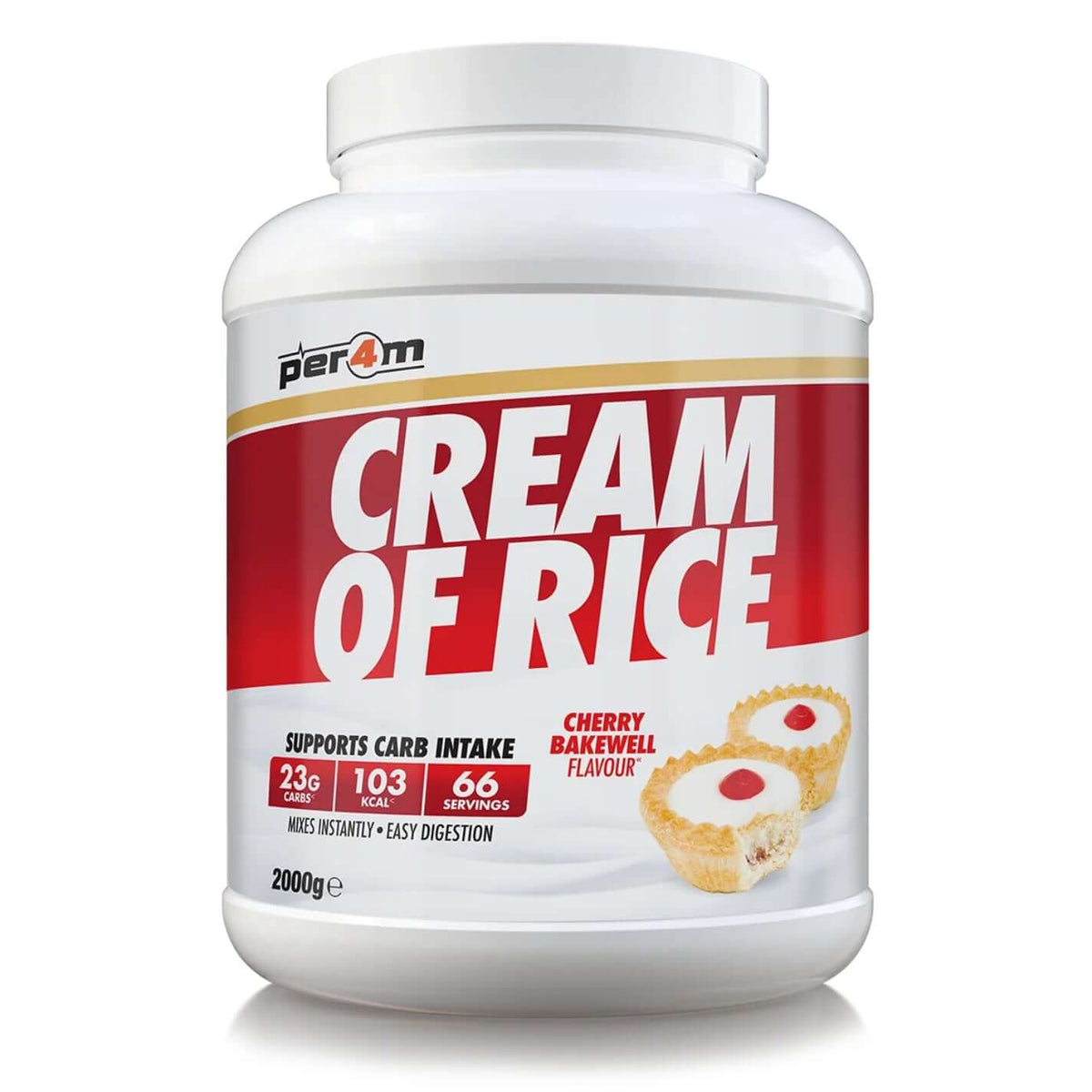 Per4m Cream Of Rice Size: 2kg Flavour: Cherry Bakewell