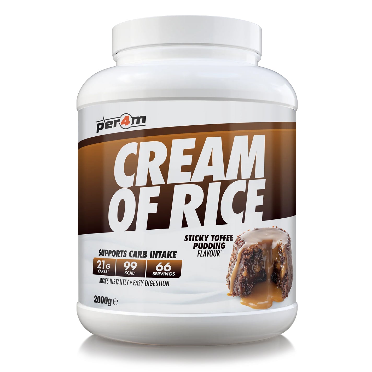 Per4m Cream Of Rice Size: 2kg Flavour: Sticky Toffee Pudding