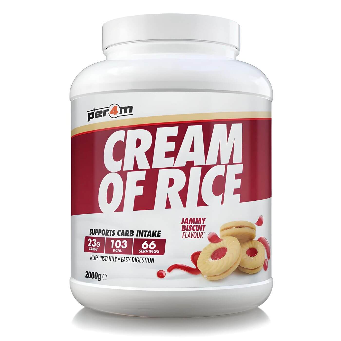 Per4m Cream Of Rice Size: 2kg Flavour: Jammy Biscuit