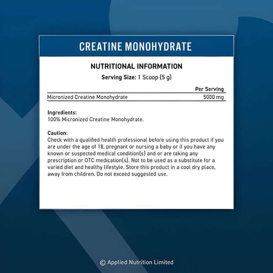 Applied Nutrition Creatine Monohydrate Nutrition Facts