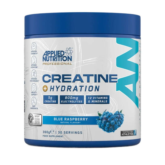 Applied Nutrition Creatine + Hydration Size: 360g Flavour: Blue Raspberry