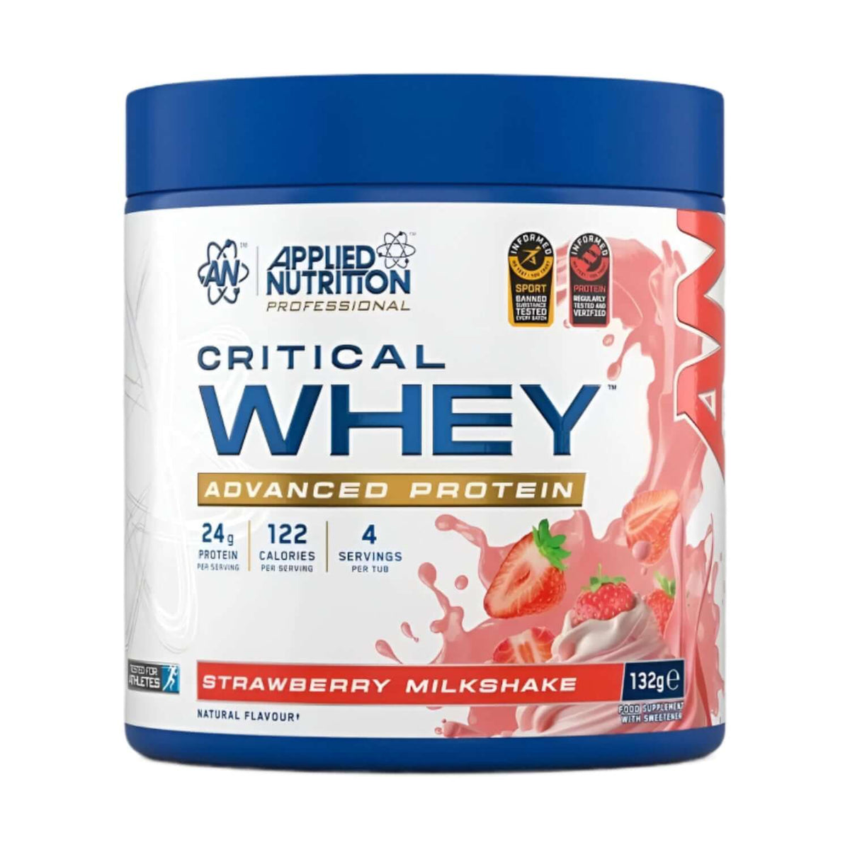Applied Nutrition Critical Whey Sample Tub Size: 132g Flavour: Strawberry