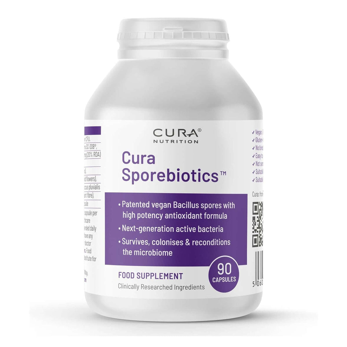 Cura Nutrition Cura Sporebiotics Size: 90 Capsules