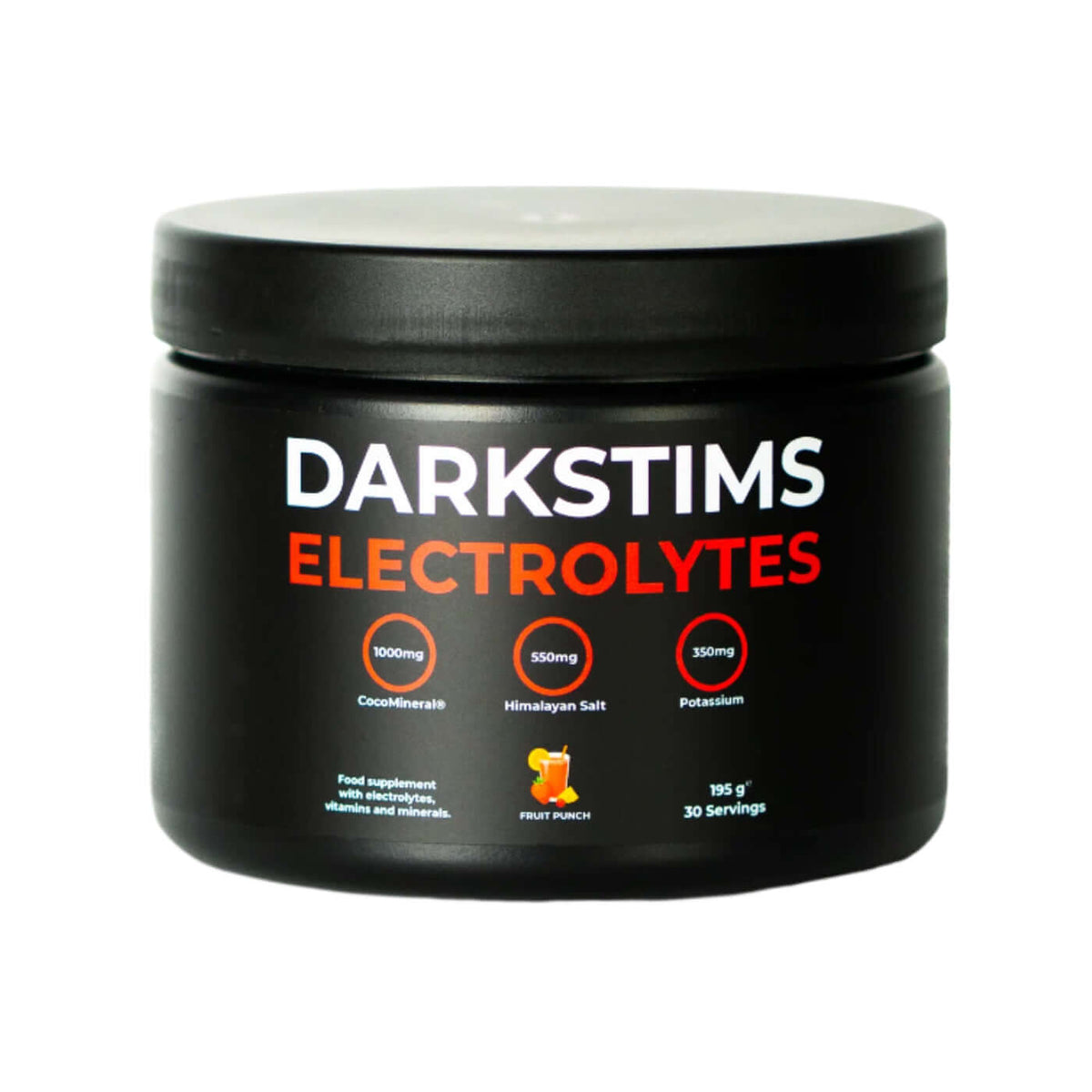 DarkStims Electrolytes Size: 195g Flavour: Fruit Punch