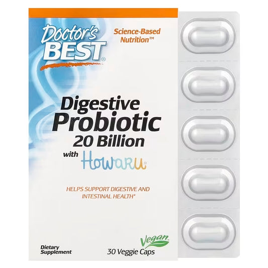 Doctor's Best Digestive Probiotic 20 Billion CFU
