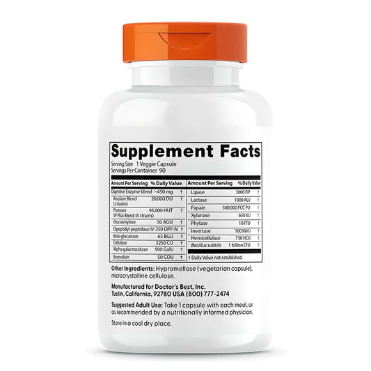 Doctor's Best Digestive Enzymes Size: 90 Capsules