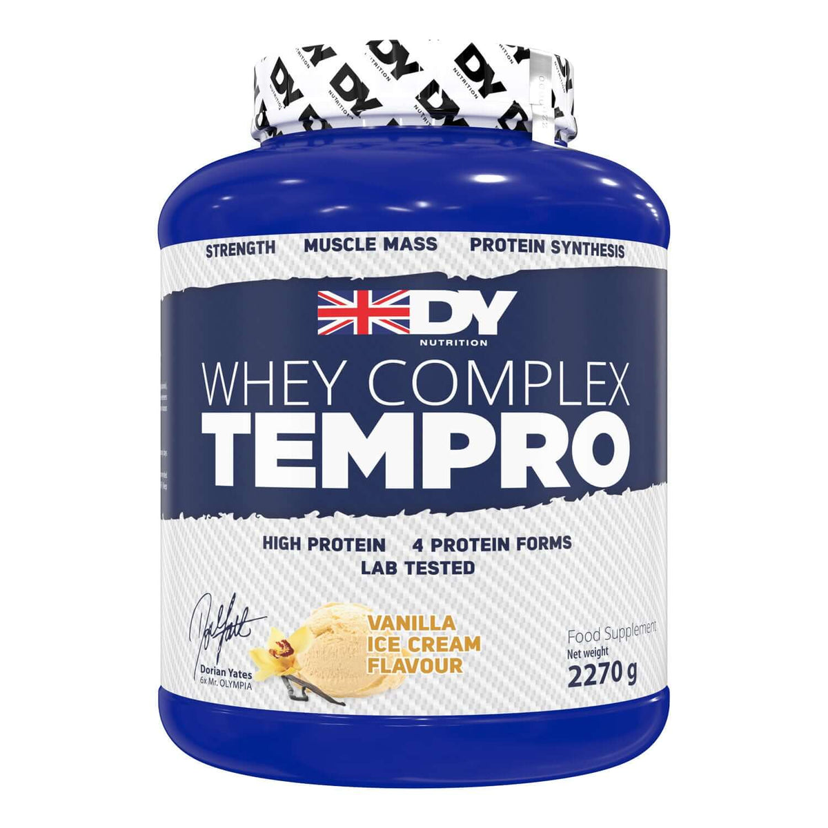 Dorian Yates Nutrition Whey Complex Tempro Size: 2.27kg Flavour: Vanilla