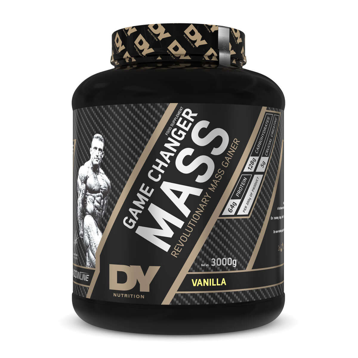 Dorian Yates Game Changer Mass, 3kg, Vanilla flavor. Revolutionary mass gainer with 64g protein per serving.