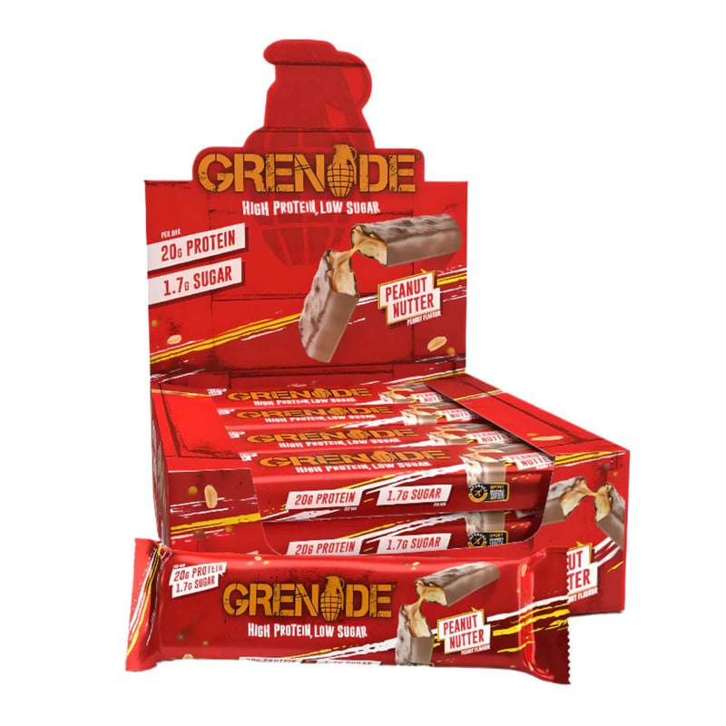 Grenade Protein Bars Size: 12 x 60g Flavour: Peanut Nutter