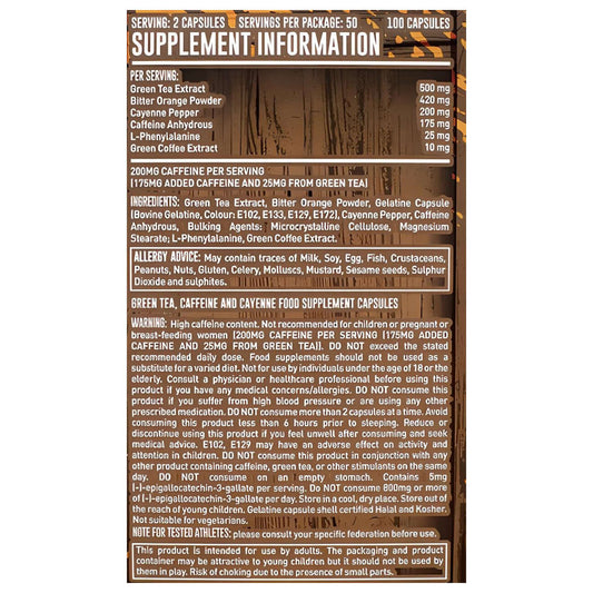 Grenade Thermo Detonator Nutrition Facts