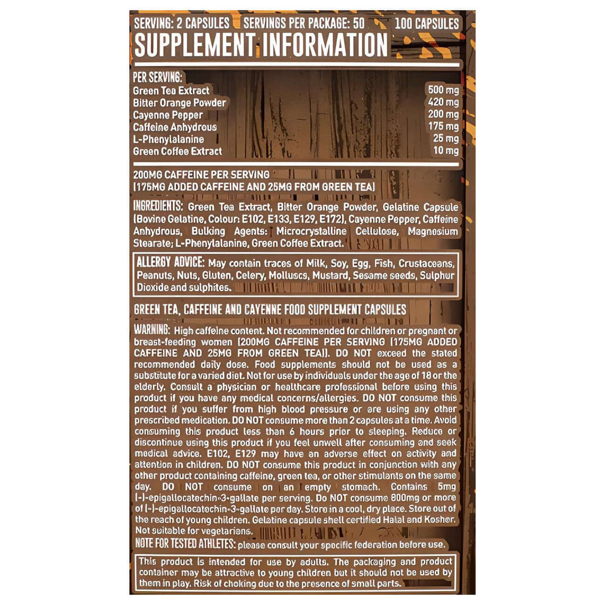 Grenade Thermo Detonator Nutrition Facts