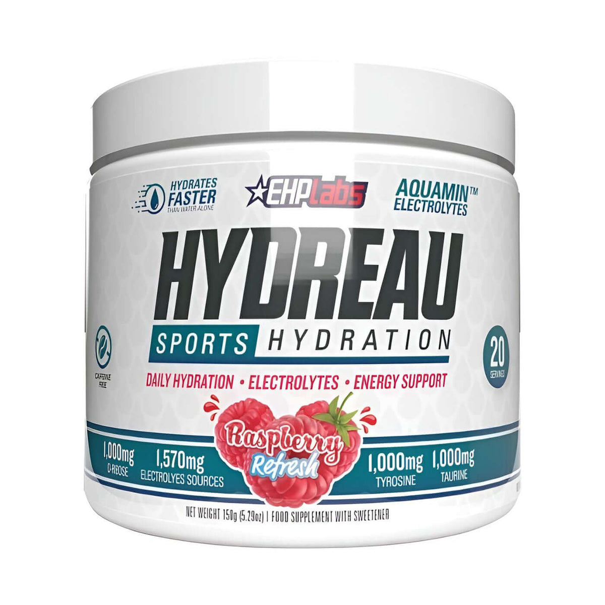 EHP Labs Hydreau Size: 20 Svgs Flavour: Raspberry Refresh