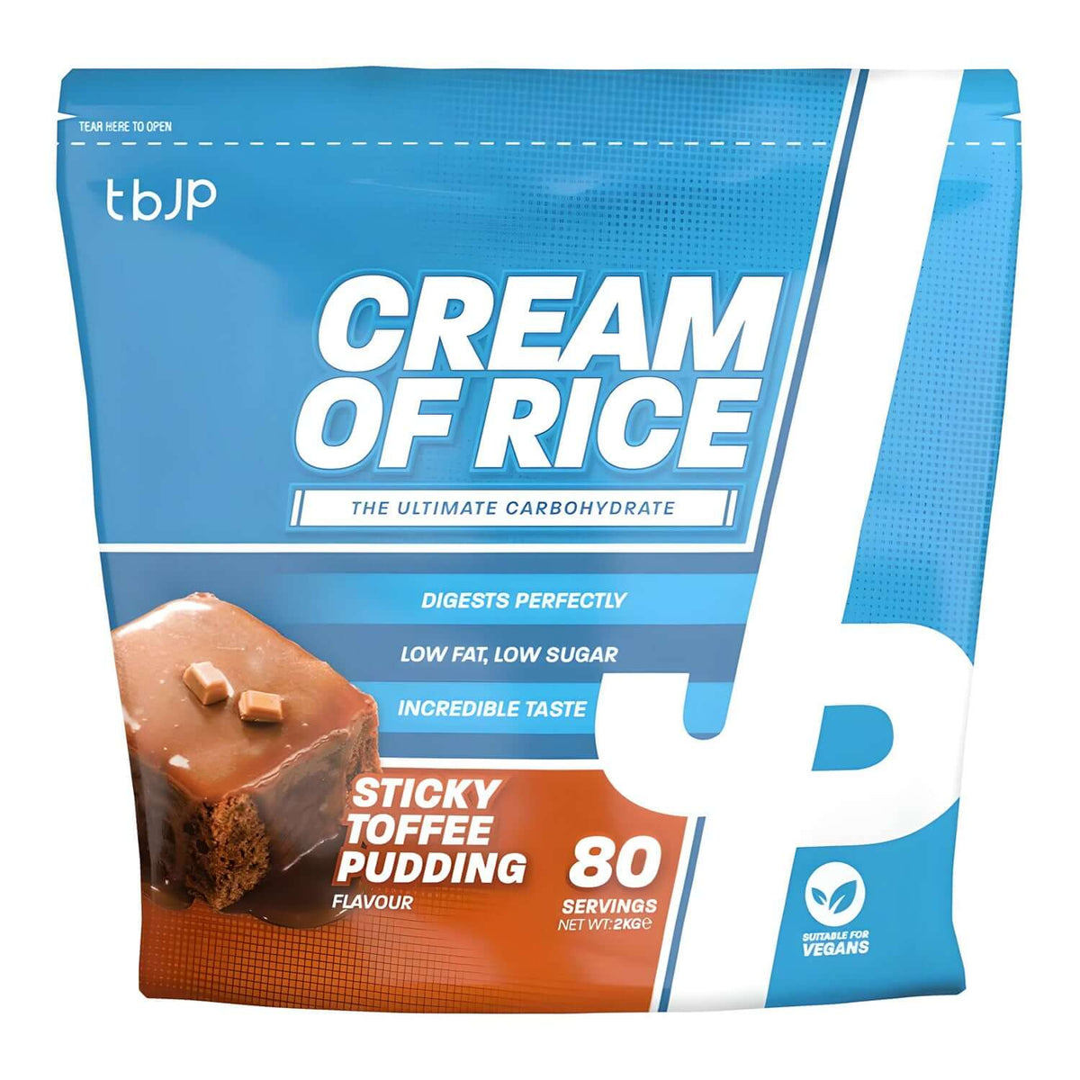 Trained By JP Cream Of Rice Size: 2kg Flavour: Sticky Toffee Pudding