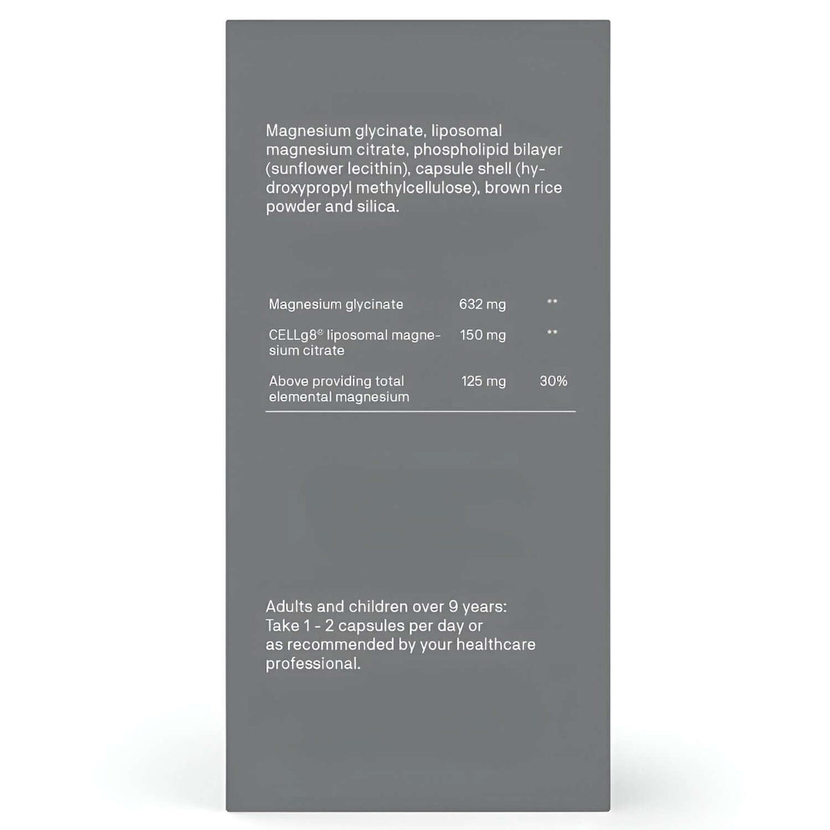 Natroceutics Magnesium Complex Nutrition Facts