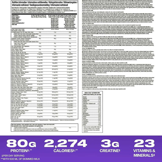Muscletech Mass Tech Extreme Nutrition Facts