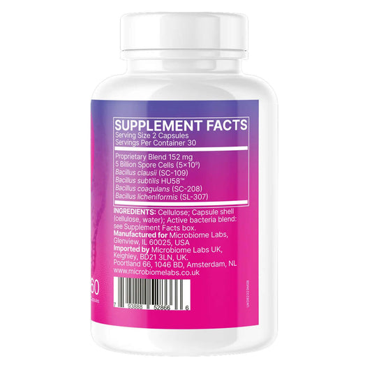 Microbiome Labs MegaSporeBiotic Label