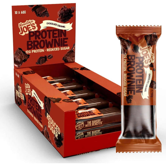 Mountain Joe's Protein Brownies Size: 10 x 60g Flavour: Chocolate Caramel