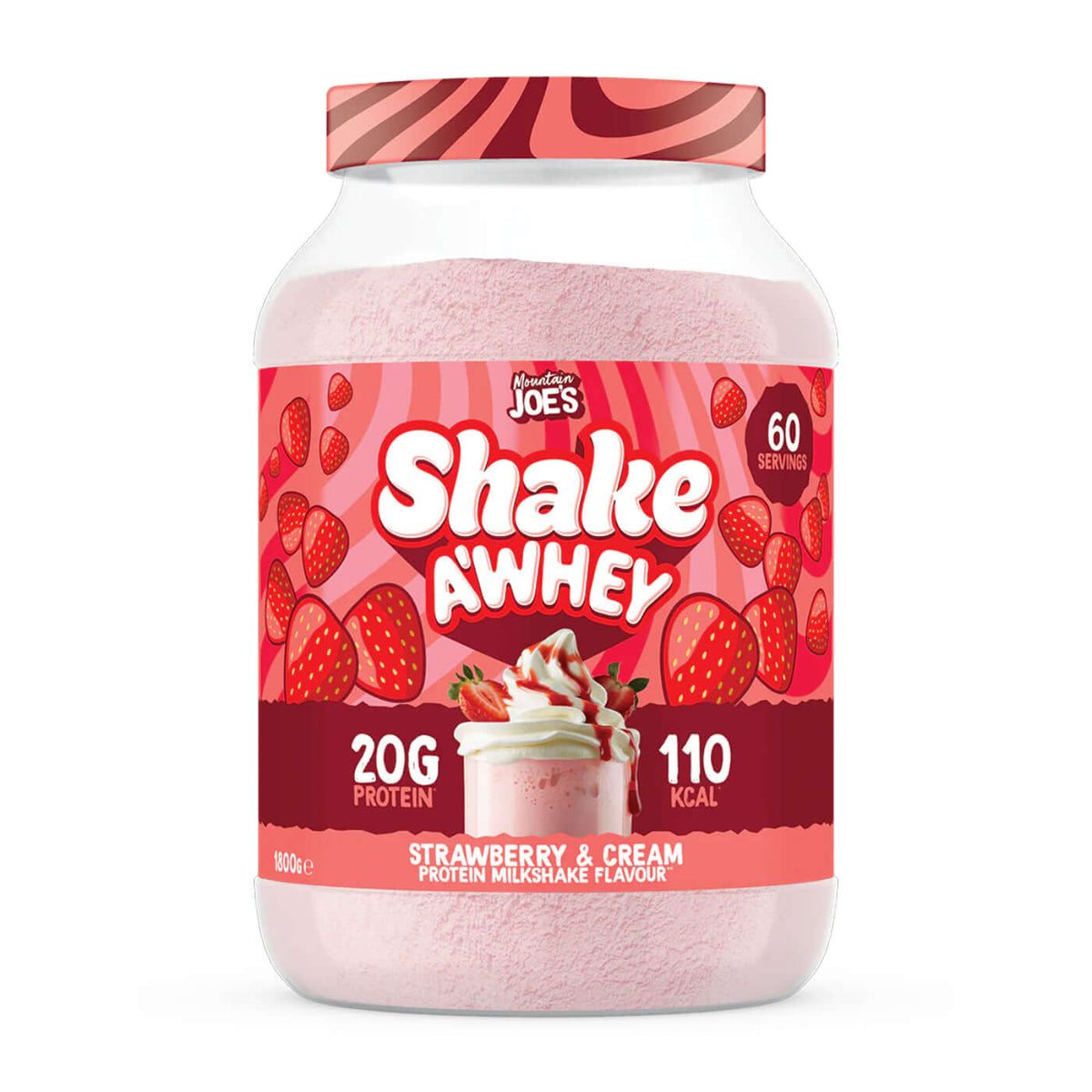 Mountain Joe's Shake A Whey Size: 1.8kg Flavour: Strawberry & Cream