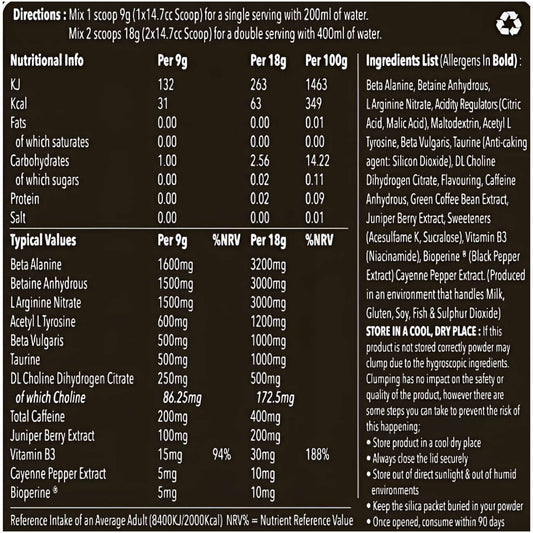 Murdered Out Shook Nutrition Facts