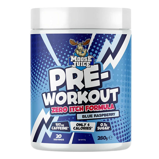 Muscle Moose Pre Workout Size: 280g Flavour: Blue Raspberry