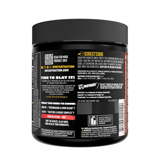 Mutant Madness Nutrition Facts