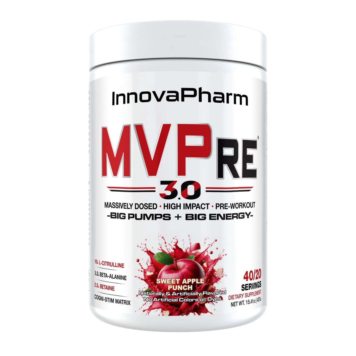 InnovaPharm MVPRE 3.0 Size: 20 Svgs Flavour: Sweet Apple Punch