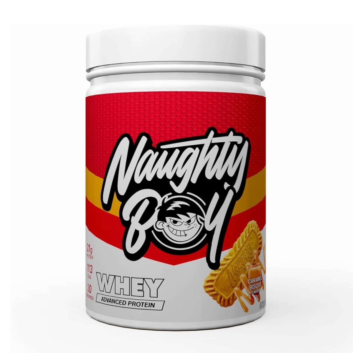 Naughty Boy Advanced Whey Protein Size: 900g Flavour: Caramel Biscuit