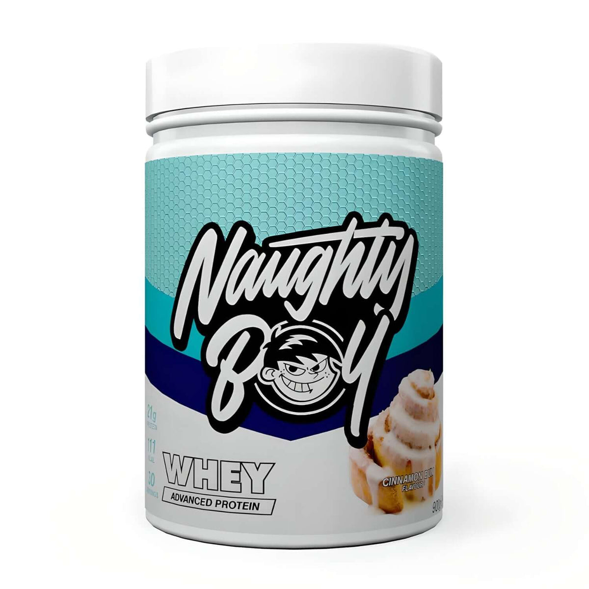 Naughty Boy Advanced Whey Protein Size: 900g Flavour: Cinnamon Bun